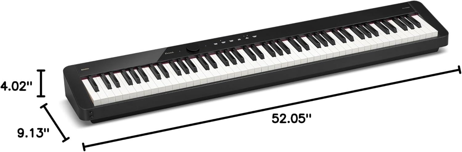 image:imageCasio Privia PXS5000 Portable Digital Piano with 88 Hybrid Weighted Keys 23 Tones Touch Sensor Controls Sustain Pedal Bluetooth USB AC Adapter 16W Speakers Gloss Black Finish PXS5000BK