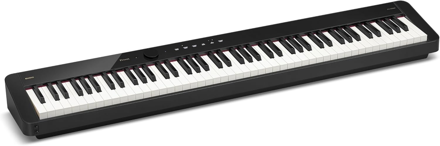 image:imageCasio Privia PXS5000 Portable Digital Piano with 88 Hybrid Weighted Keys 23 Tones Touch Sensor Controls Sustain Pedal Bluetooth USB AC Adapter 16W Speakers Gloss Black Finish PXS5000BK