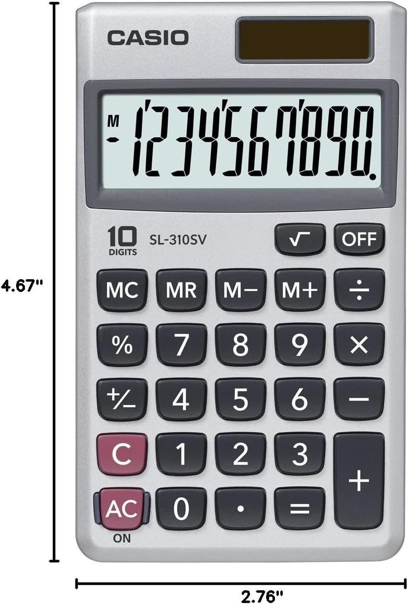 image:imageCasio SL310SV Sloar Powered Standard Function Calculator