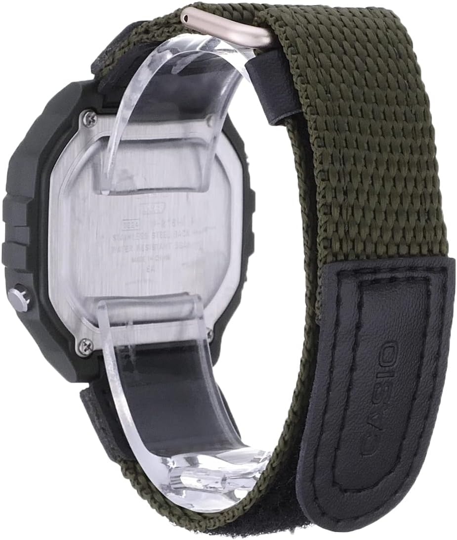 image:imageCasio W218H Series Mens Digital Watch 50M WR 1100 Second Stopwatch 100 SEC Chronograph LED Backlight Countdown Timer Daily Alarm Hourly Time Signal 7 Year BatteryBlackGreen