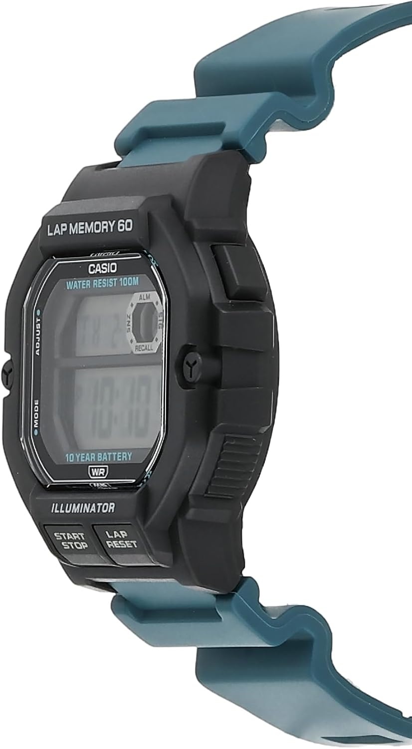 image:imageCasio WS1300H Series Digital Watch 100 Meter Water Resistance LED Backlight 1100 SEC Stopwatch Tide Graph Coundtown Timer LED Light Multi Function Alarms 10 Year BatteryGreen