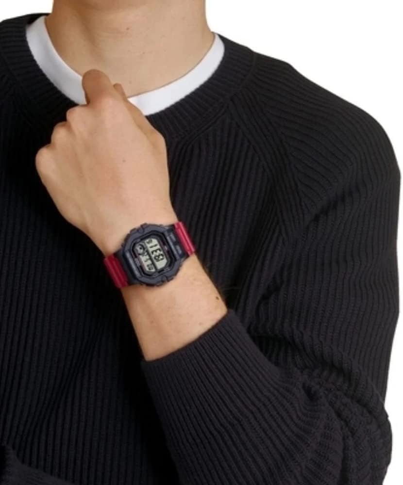 image:imageCasio WS1300H Series Digital Watch 100 Meter Water Resistance LED Backlight 1100 SEC Stopwatch Tide Graph Coundtown Timer LED Light Multi Function Alarms 10 Year BatteryRed