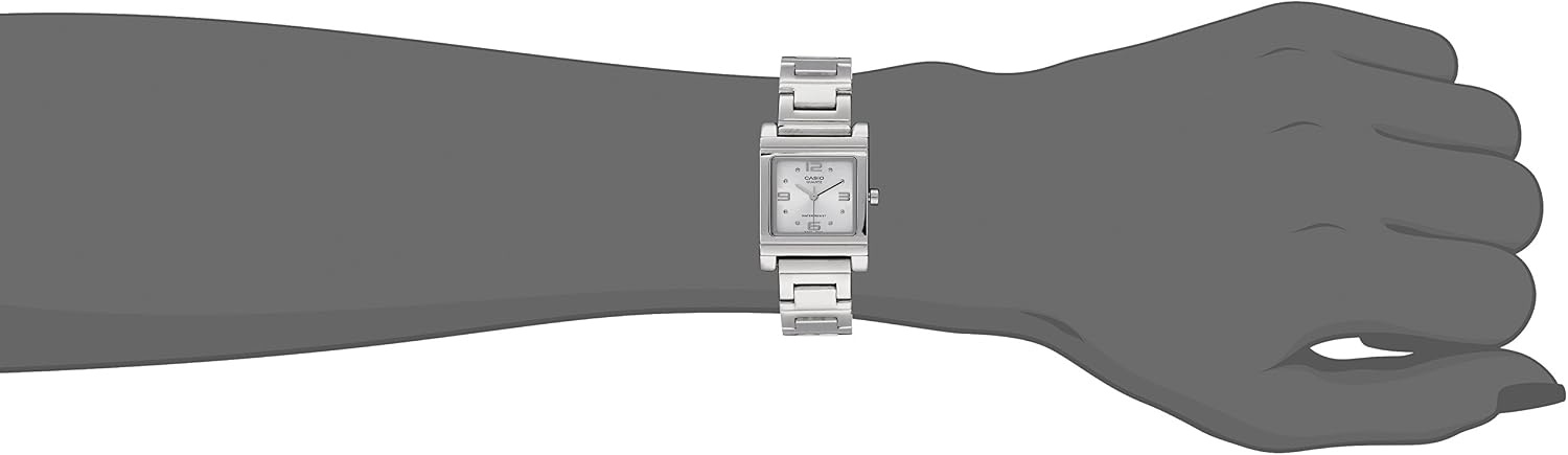 image:imageCasio Womens LTP1237D7A SilverTone Shell White Dial Watch