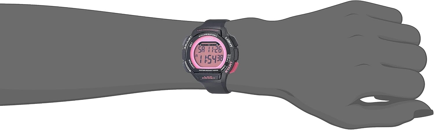 image:imageCasio Womens LWS 1000H 1AVCF Runner Series Digital Display Quartz BlackGreen WatchBlack