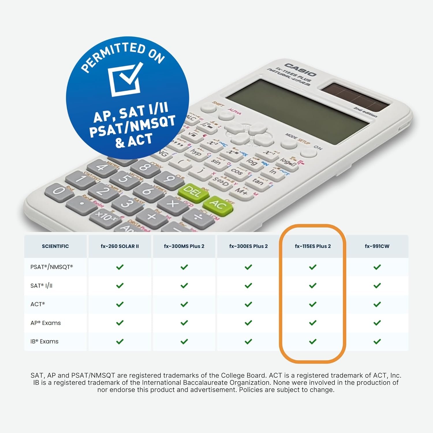 image:imageCasio fx115ES Plus 2nd Edition Advanced Scientific Calculator 280 Functions Natural Textbook Display Ideal for Math Science Engineering amp StatisticsCalculator