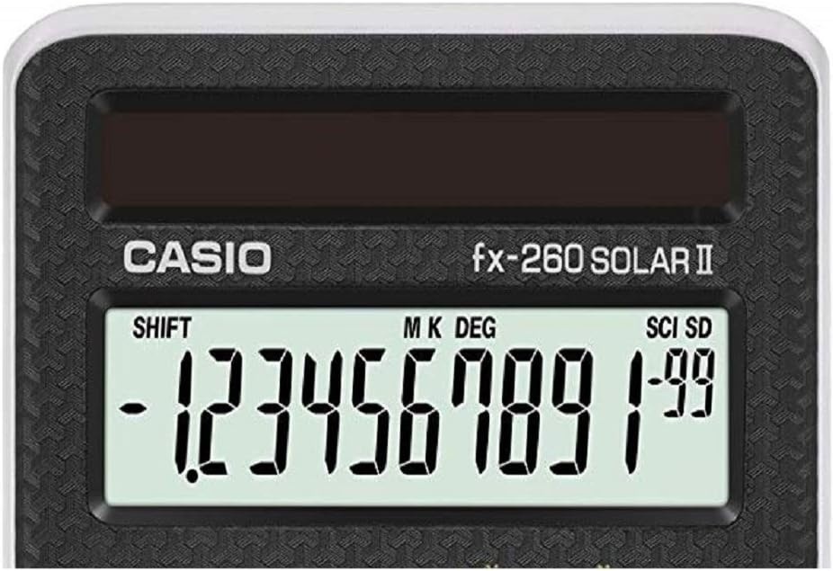 image:imageCasio fx260 Solar II Scientific Calculator 10Digit Display Fraction amp Trig Functions Ideal for Middle School High School Math Algebra Trigonometry Solar PoweredBlack