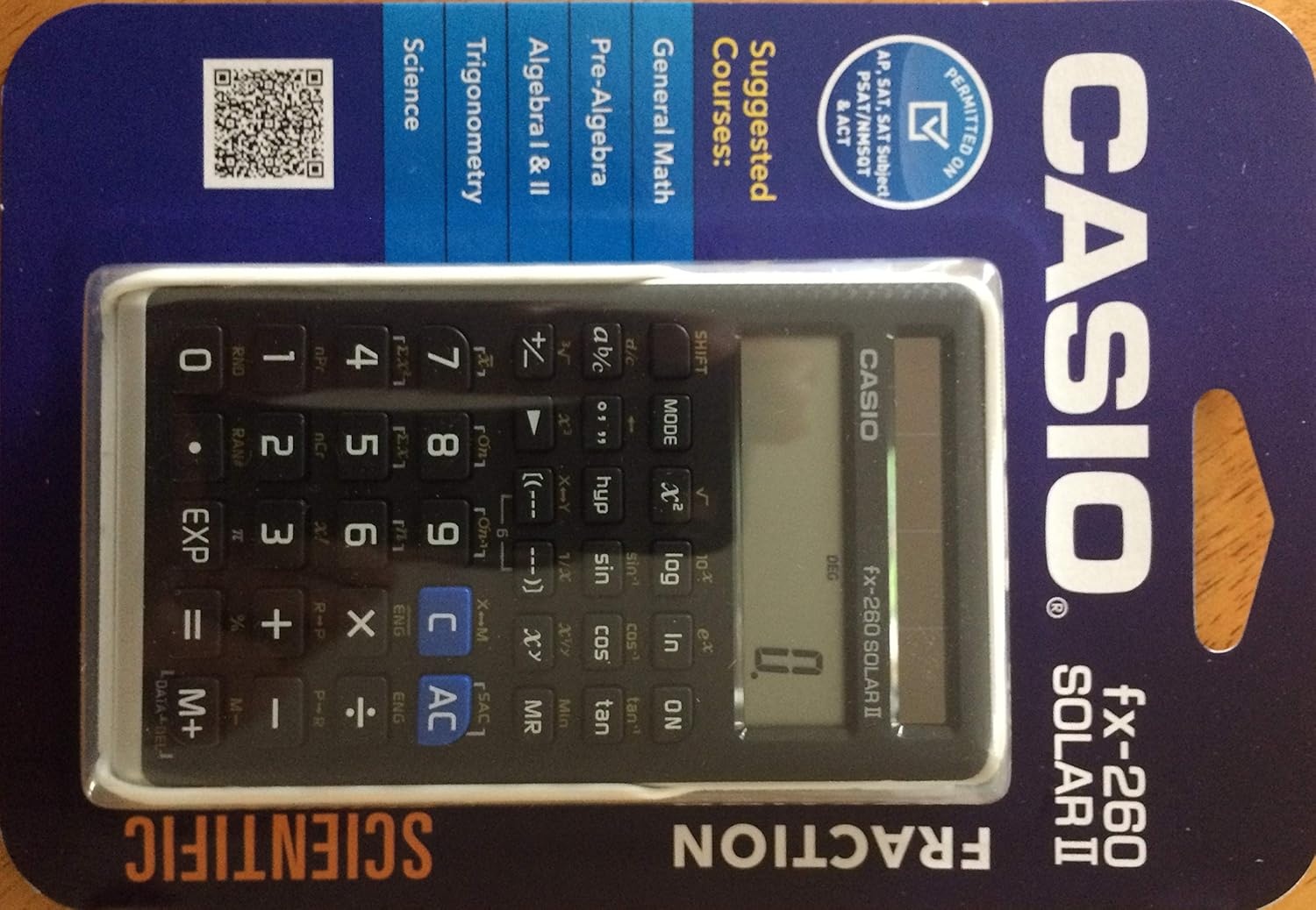image:imageCasio fx260 Solar II Scientific Calculator 10Digit Display Fraction amp Trig Functions Ideal for Middle School High School Math Algebra Trigonometry Solar PoweredBlack