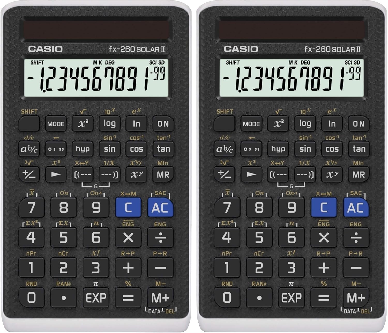 image:imageCasio fx260 Solar II Scientific Calculator 10Digit Display Fraction amp Trig Functions Ideal for Middle School High School Math Algebra Trigonometry Solar PoweredBlack