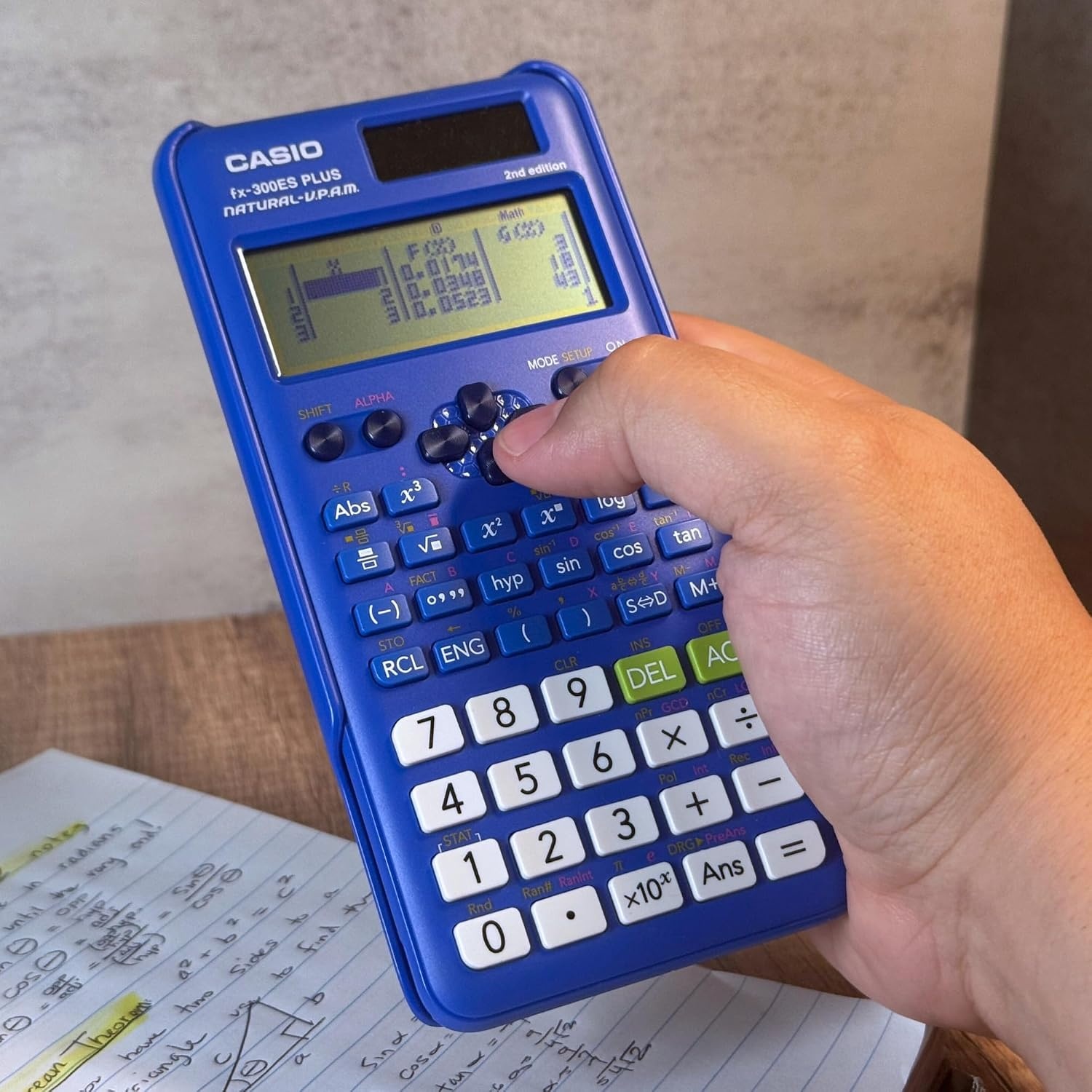 image:imageCasio fx300ES Plus 2nd Edition Standard Scientific Calculator 262 Functions Natural Textbook Display Ideal for Middle High School Math Statistics amp Algebra BlackBlue