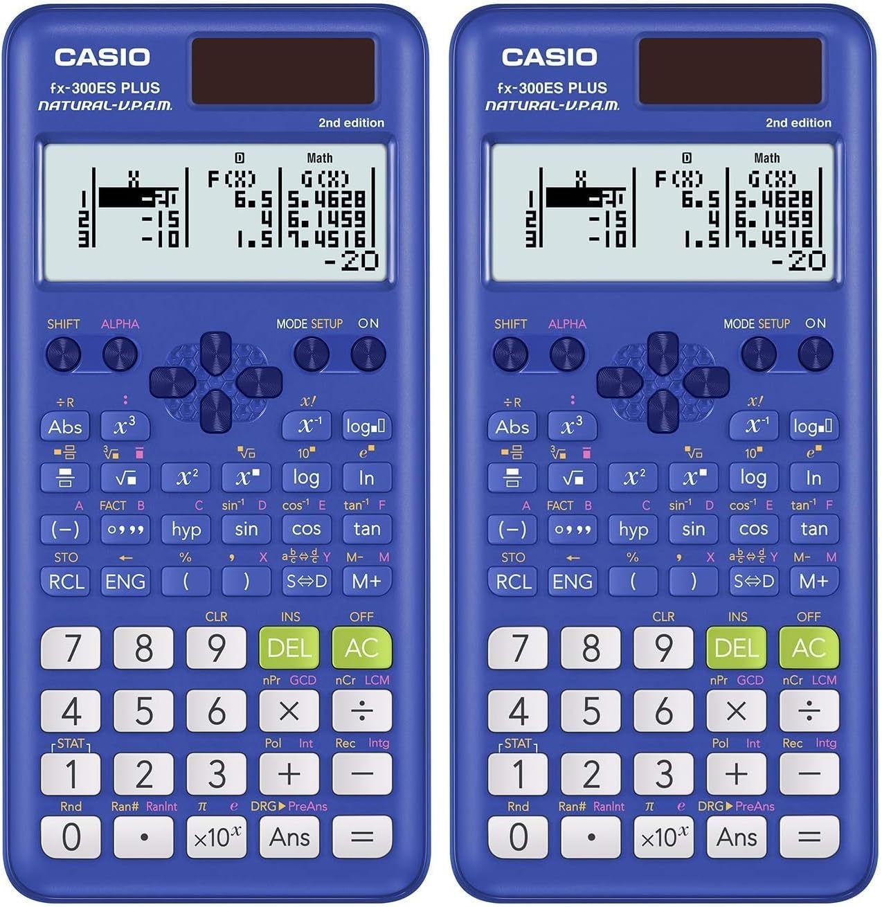 image:imageCasio fx300ES Plus 2nd Edition Standard Scientific Calculator 262 Functions Natural Textbook Display Ideal for Middle High School Math Statistics amp Algebra BlackBlue