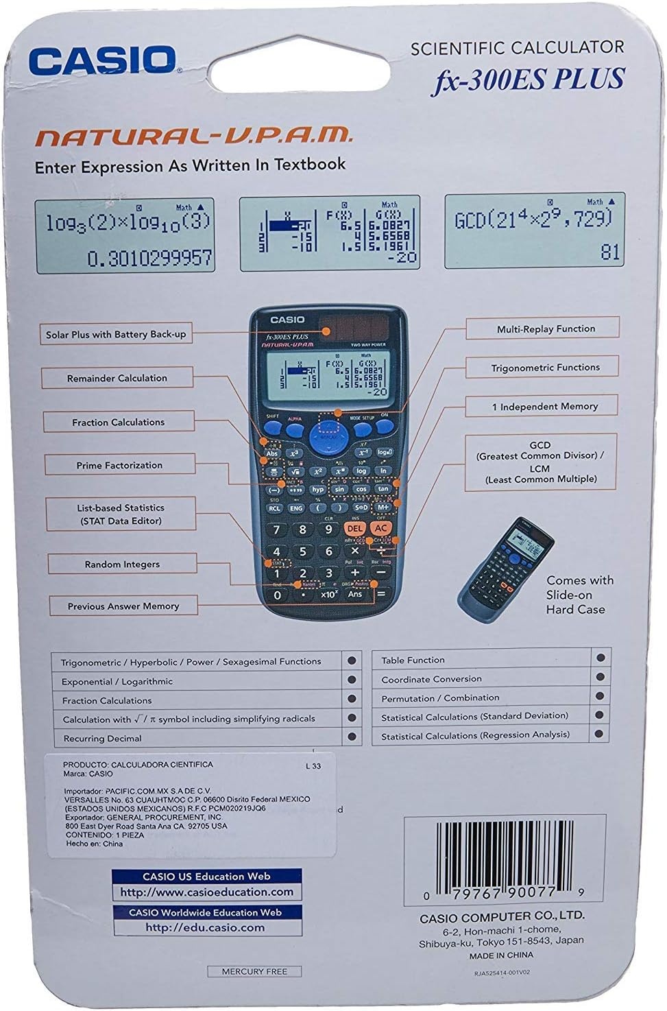 image:imageCasio fx300ES Plus Scientific Calculator Blue FX300ES PlusBUBlack