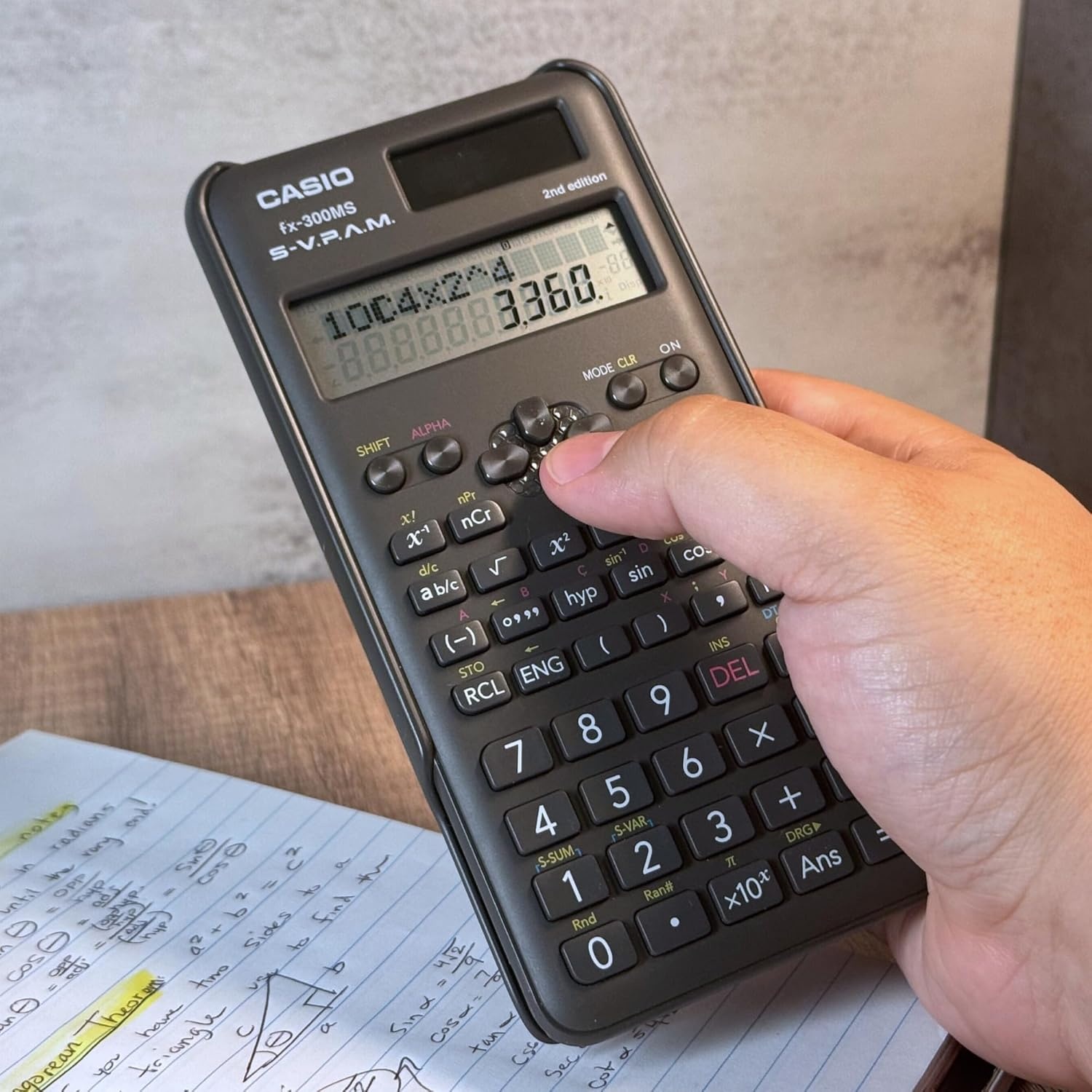 image:imageCasio fx300MS Plus 2nd Edition Standard Scientific Calculator with 2Line Display 10Digit LCD Trig Stats Fractions Ideal for High School Algebra Trigonometry amp Test PrepCalculator