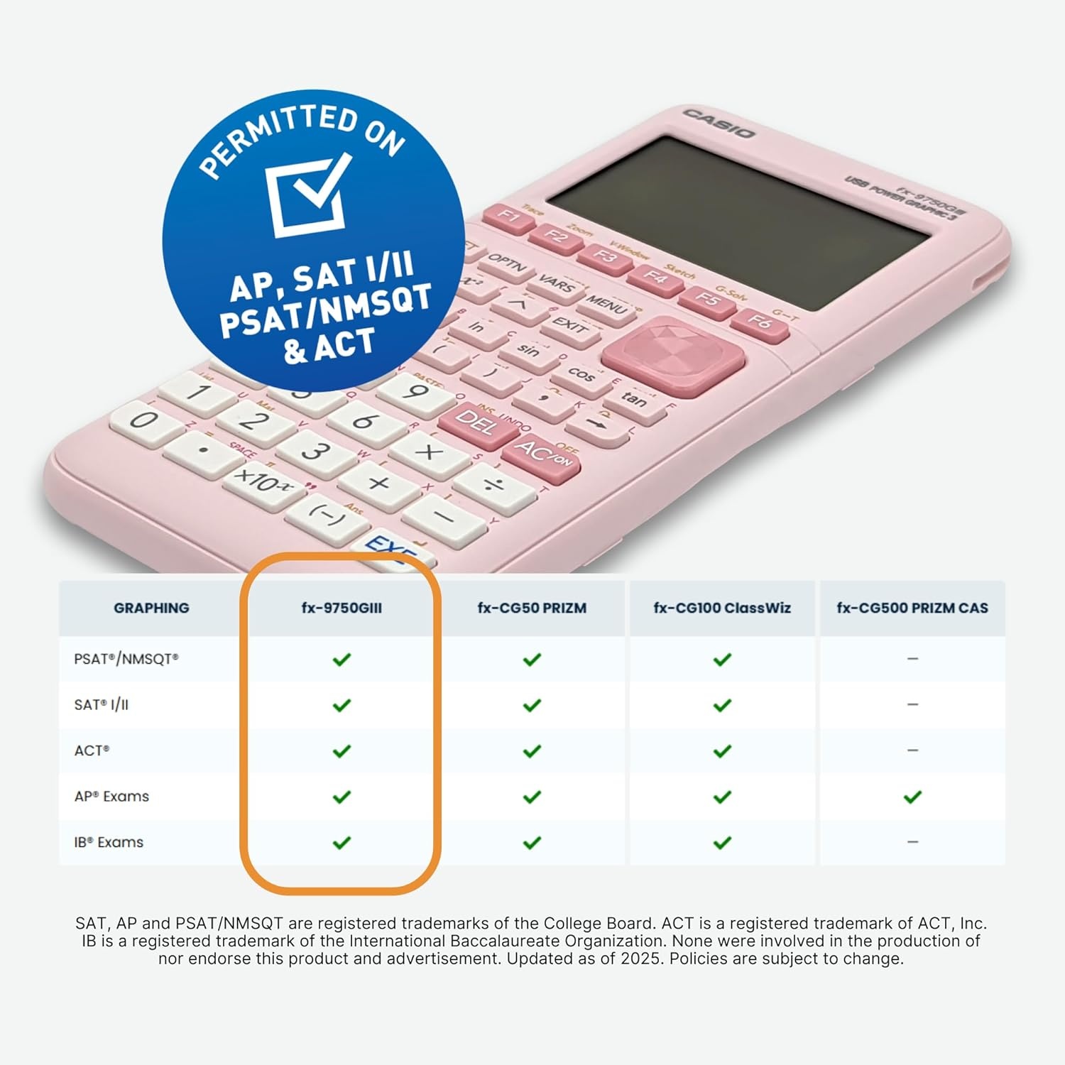 image:imageCasio fx9750GIII Graphing Calculator Natural Textbook Display Python Programming Ideal for Exams STEM amp Advanced Math BlackPink
