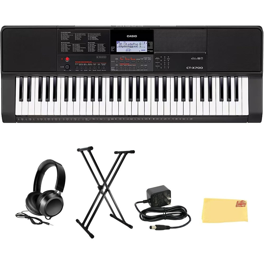 image:imageCasio CTX700 Portable 61Key Keyboard 600 Tones 195 Rhythms and AiX Sound Engine Perfect for Any MusicianPremium Pack