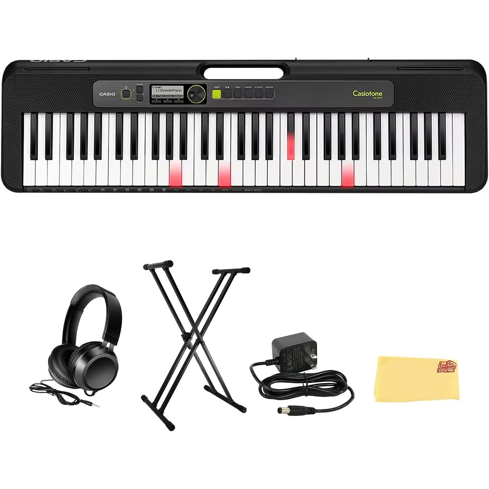 image:imageCasio Casiotone LKS250  61Key Lighted Portable Keyboard  Touch Response Key Lighting System 400 Tones Dance Music Mode  60 Songs  4Stage Lesson SystemPremium Pack