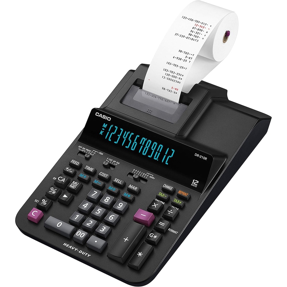 image:imageCasio DR210R Printing Calculator Black 44 x 84 x 15