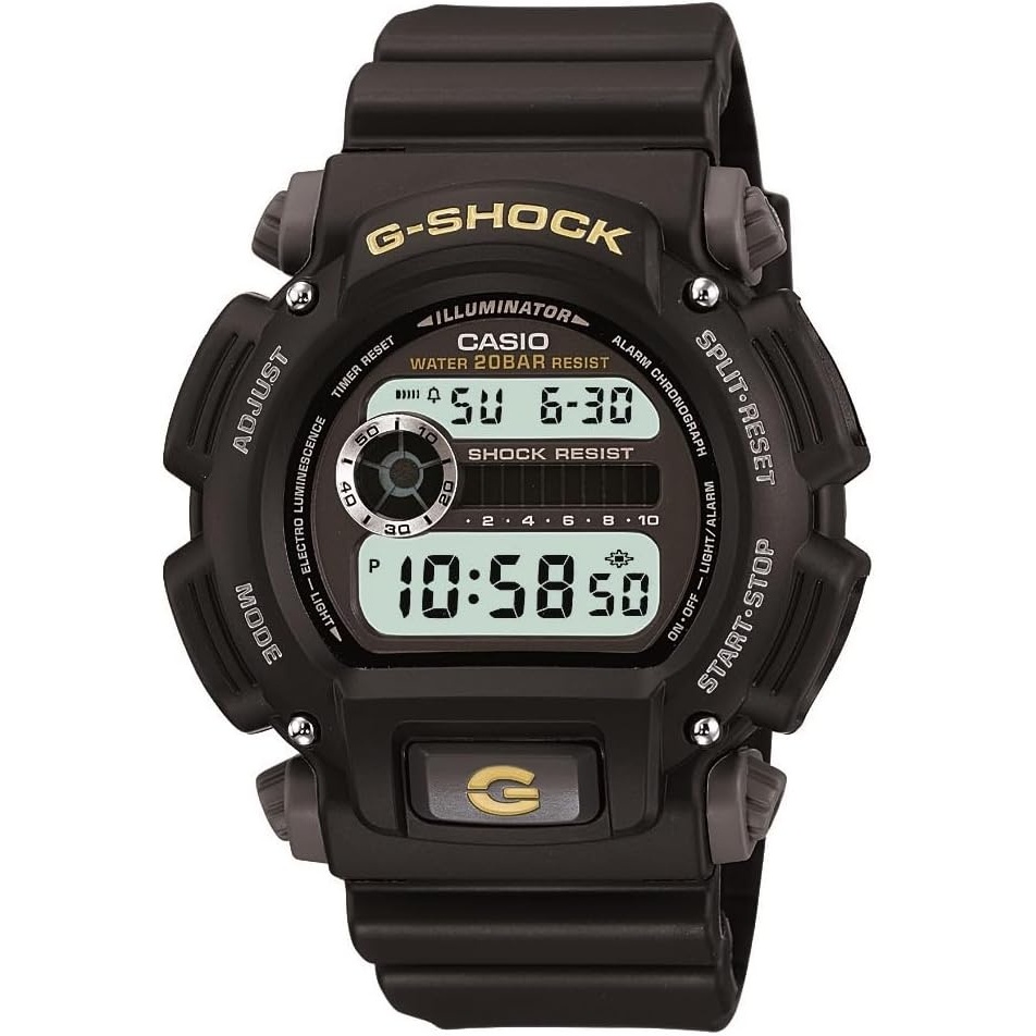 image:imageCasio DW9052 Series Mens Digital Watch GSHOCK BlackBlack 1100 SEC Stop Watch Countdown Timer LED Light 200M WR Shock Resistant Multi Alarm Auto Calendar Dual Time 2 Yr Batt