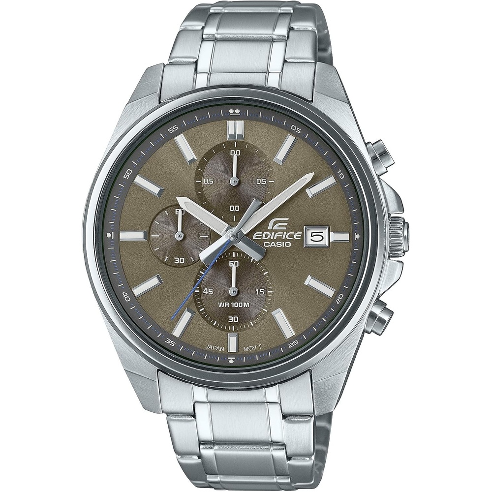 image:imageCasio Edifice Mens Stainless Steel Chronograph Date Indicator 438mm Watch EFV610D3CVBrown