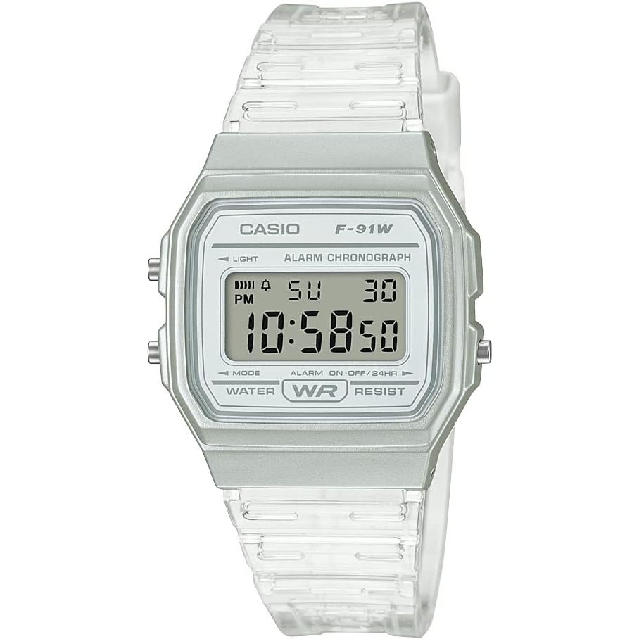 image:imageCasio F91W Series Digital Watch Water Resistant LED Light 1100 SEC Stopwatch Regular Time Keeping HR Min SEC PM Date Day Daily Alarm Lightweight 7 Year BatteryClear