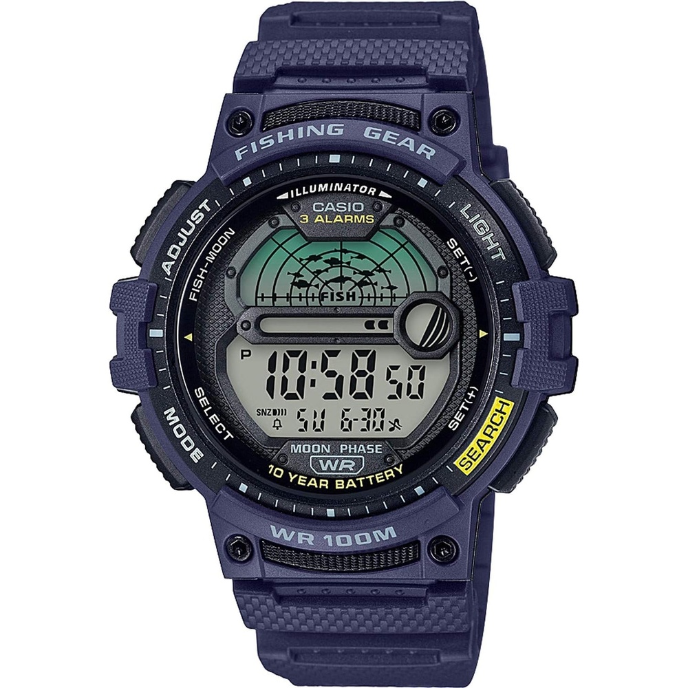 image:imageCasio Fishing Timer Quartz Watch with Resin StrapBlue