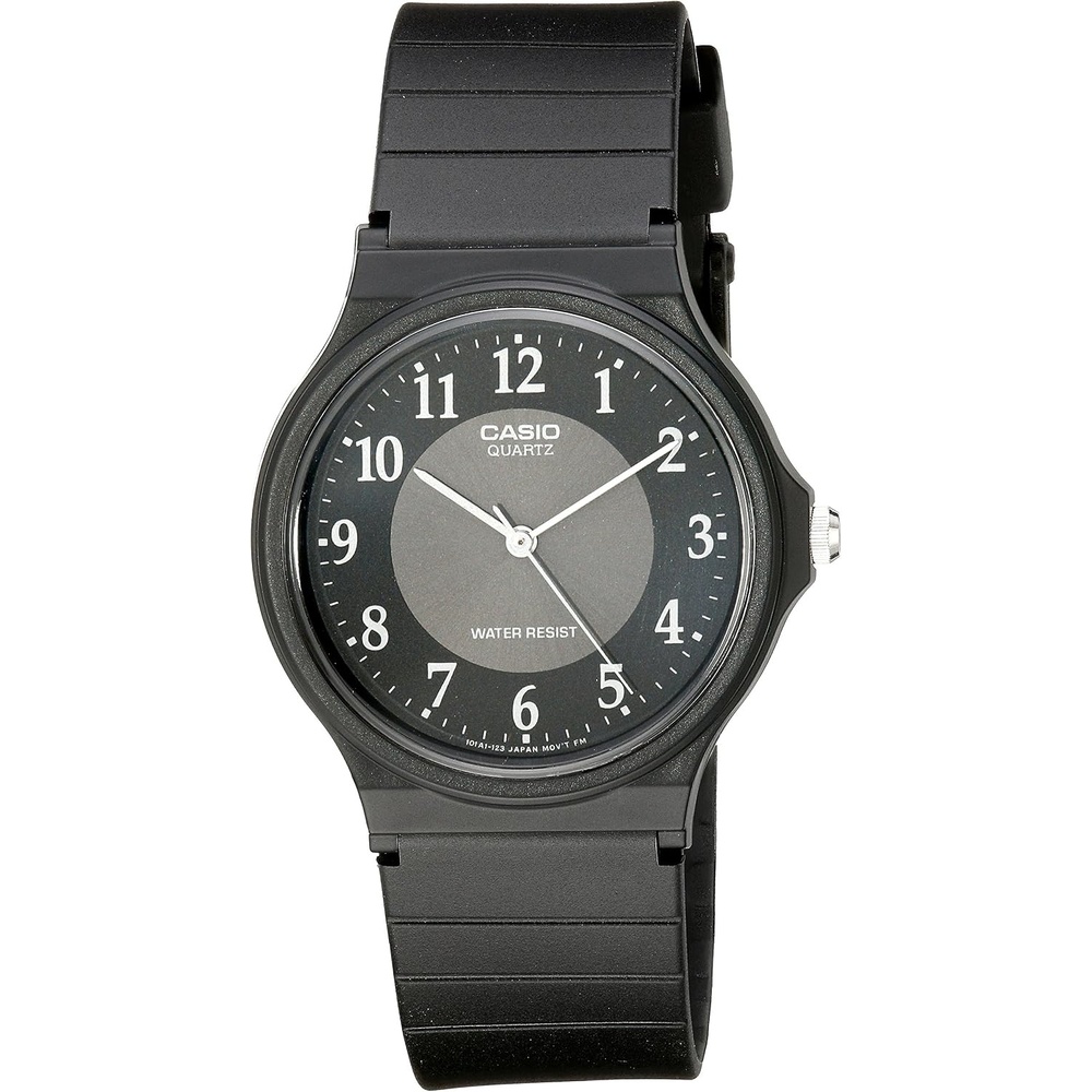 image:imageCasio MQ24 Series Quartz Analog Watch for Men Water Resistant Resin Case Resin Band Resin Glass Three Hand Analog HR Min SEC Classic Casio Design 3 Year BatteryGrey