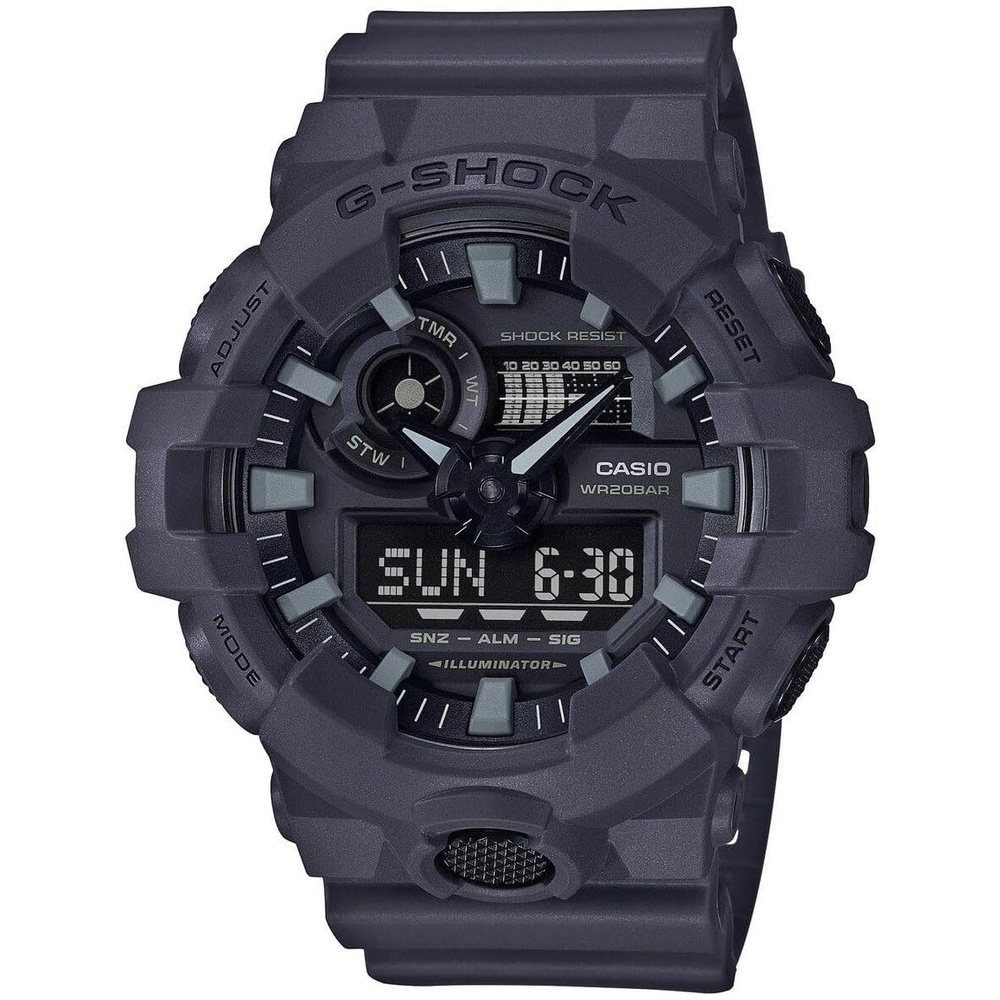 image:imageCasio Mens 700UC Series GShock Quartz 200M WR Shock Resistant Resin Strap and CaseGrey