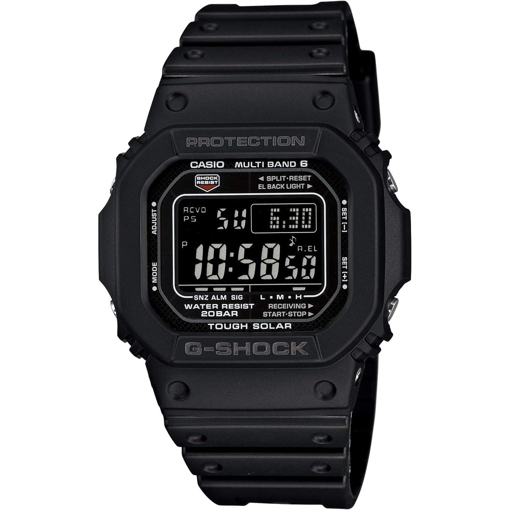 image:imageCasio Mens GWM56101BJF GShock Solar Digital Multi Band 6 Black Watch