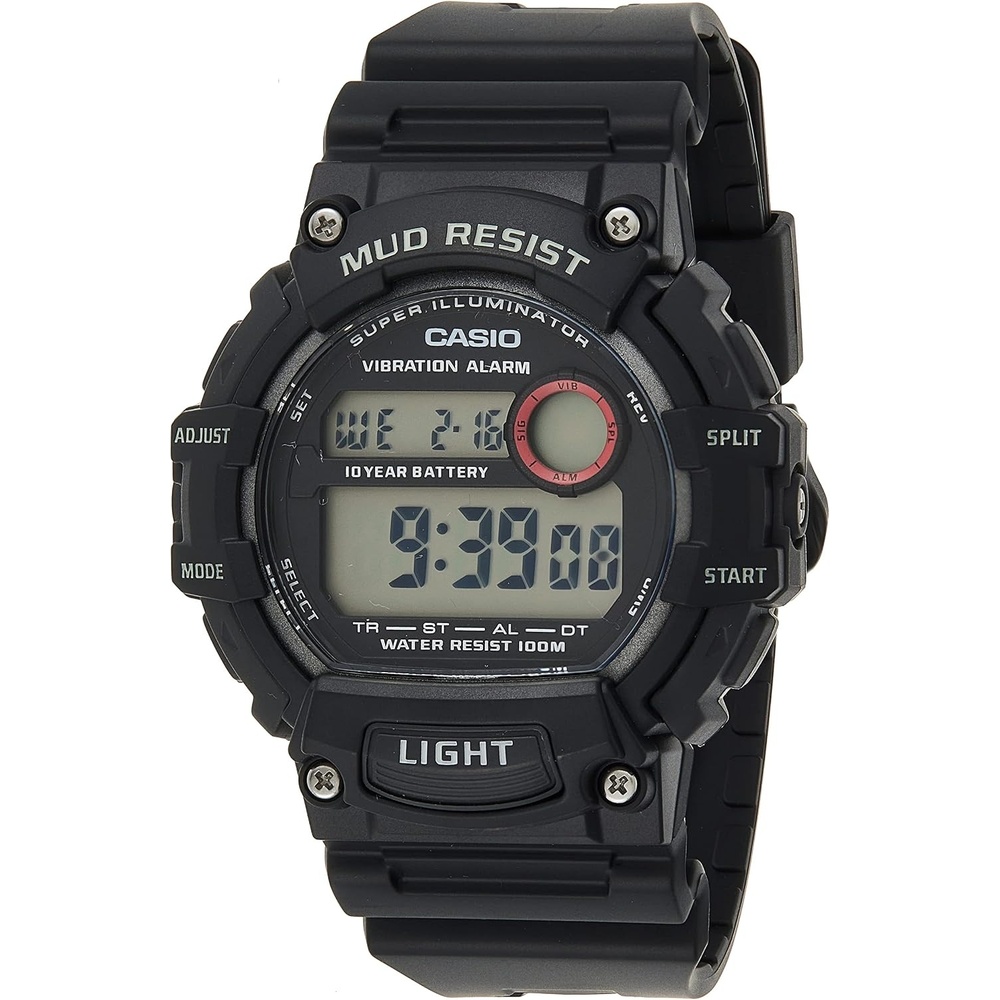 image:imageCasio Mud Resistant Stainless Steel Quartz Watch with Resin Strap Black 276 Model TRT110H1AVCF Standard