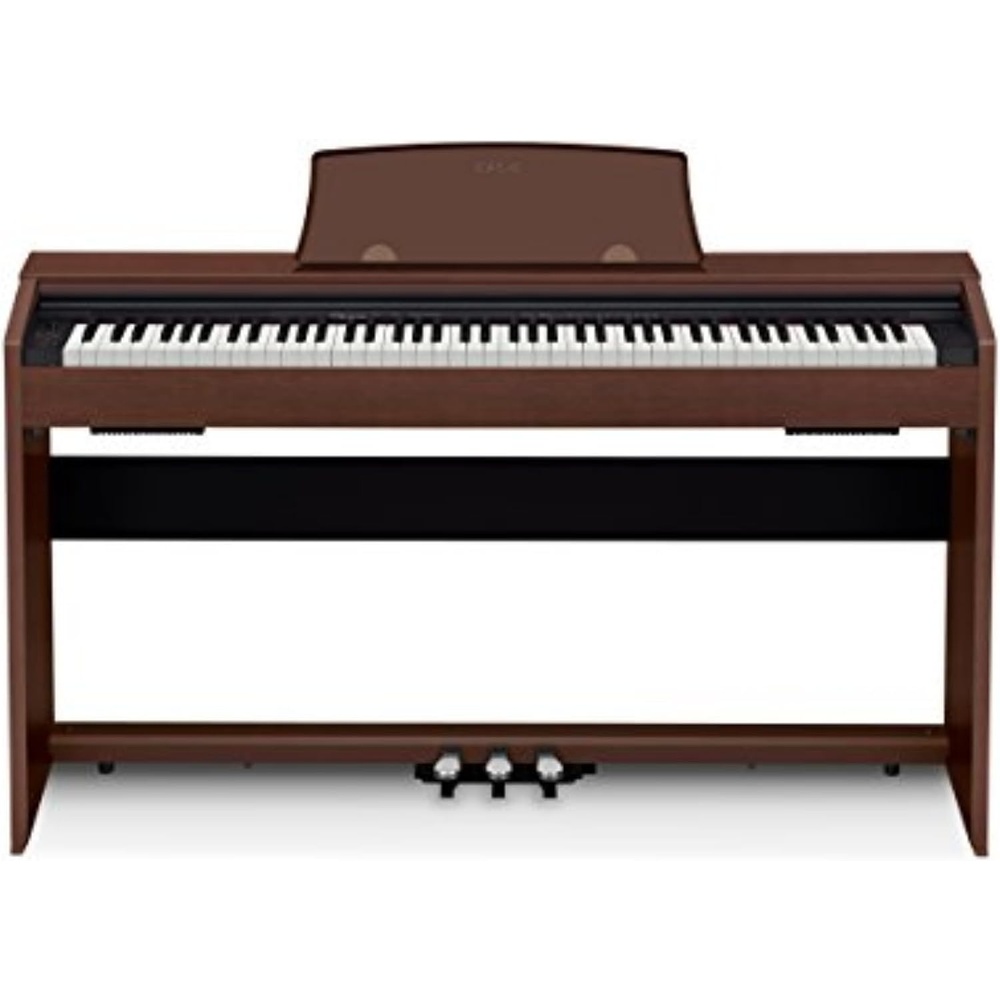 image:imageCasio Privia PX770 88Key Weighted Console Digital Piano TriSensor II Scaled Hammer Action Keys AiR Sound Source 19 Tones Concert Play 16W Stereo Speakers USBMIDI Elegant Brown CabinetBrown