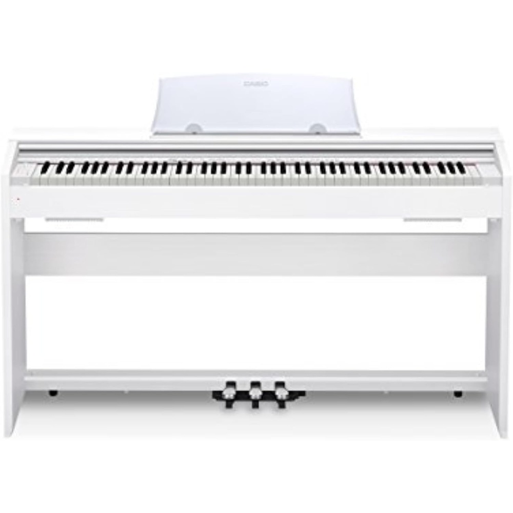 image:imageCasio Privia PX770  88Key Weighted Console Digital Piano  TriSensor II Scaled Hammer Action Keys  AiR Sound Source 19 Tones Concert Play 16W Stereo Speakers USBMIDI  Elegant Brown CabinetWhite