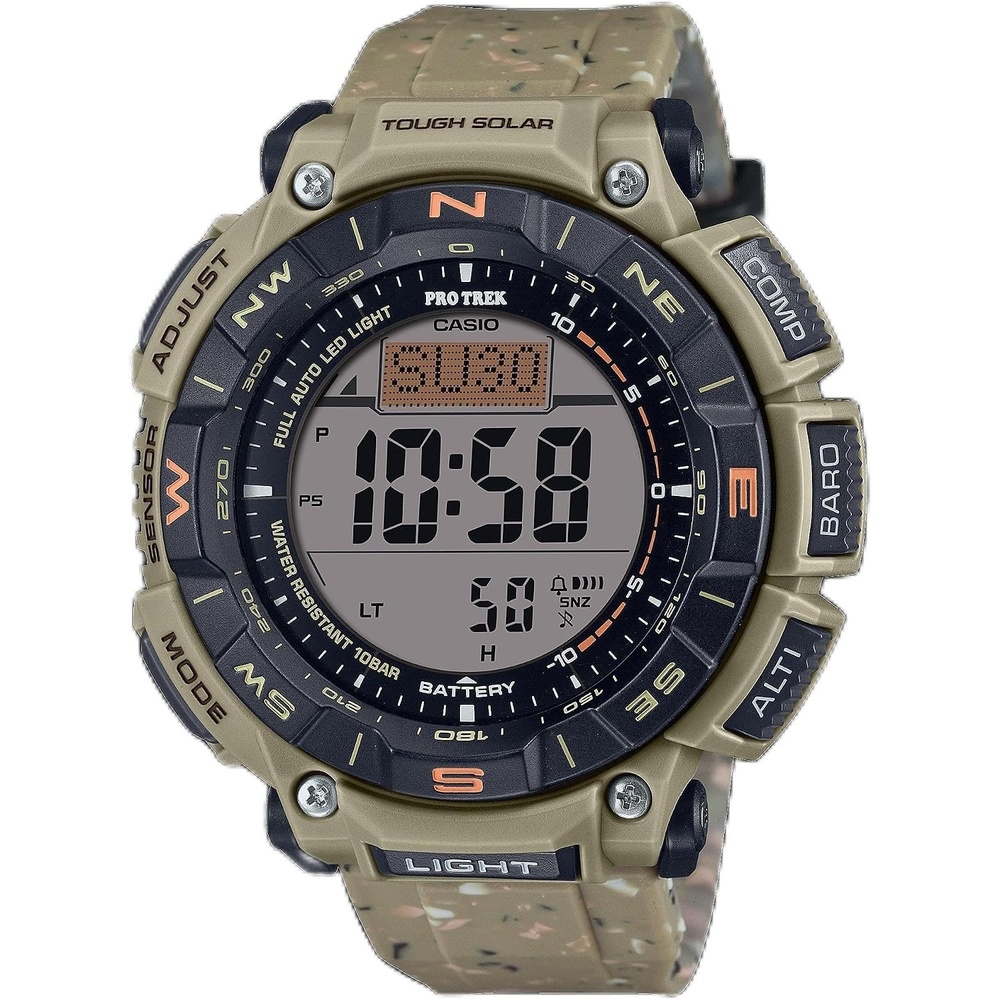 image:imageCasio Pro Trek Tough Solar Environmentally Friendly BioBased Resin Digital WatchTan