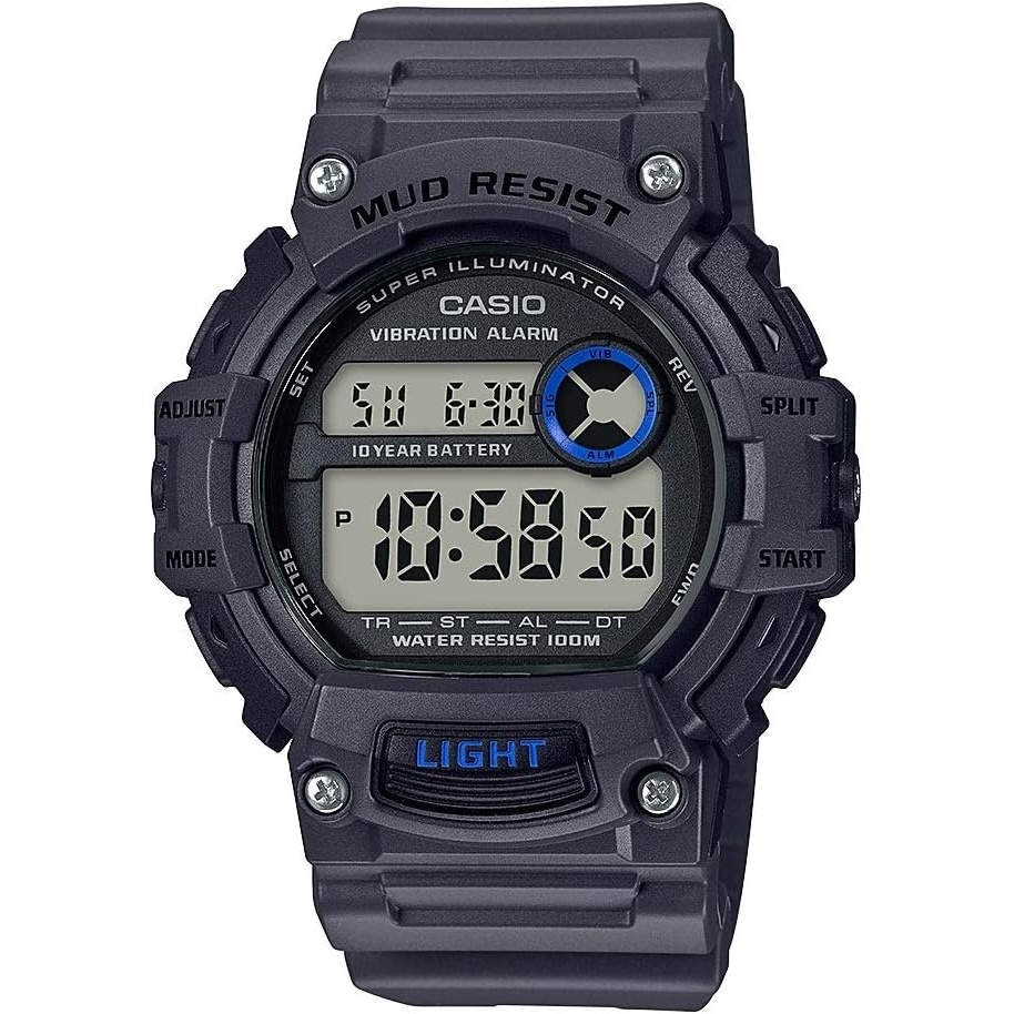 image:imageCasio TRT110H Series Digital Watch 100M WR 1100 SEC Stop Watch LED Light Mud Resistant Low Temp Resistant Auto Calendar Dual Time VibrationDaily Alarm 10 Year BatteryBlack