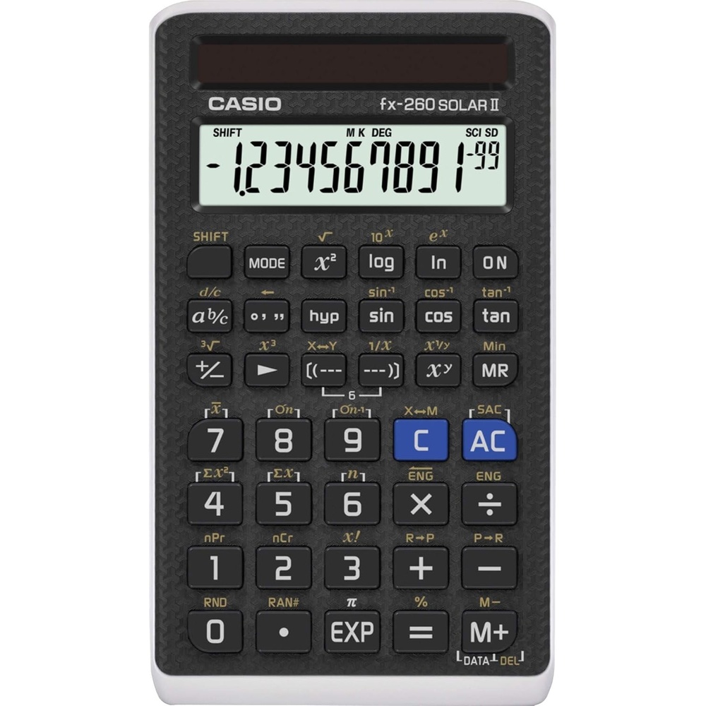 image:imageCasio fx260 Solar II Scientific Calculator 10Digit Display Fraction amp Trig Functions Ideal for Middle School High School Math Algebra Trigonometry Solar PoweredBlack
