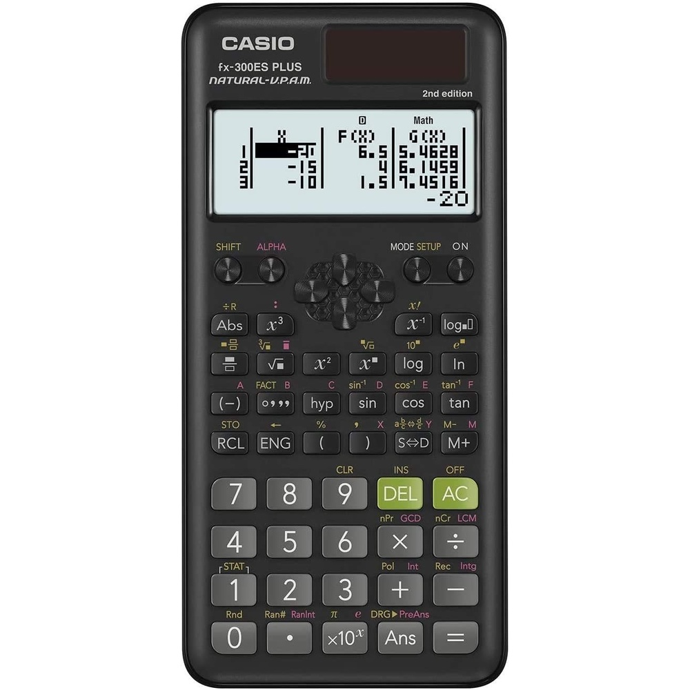 image:imageCasio fx300ES Plus 2nd Edition Standard Scientific Calculator 262 Functions Natural Textbook Display Ideal for Middle High School Math Statistics amp Algebra BlackBlack