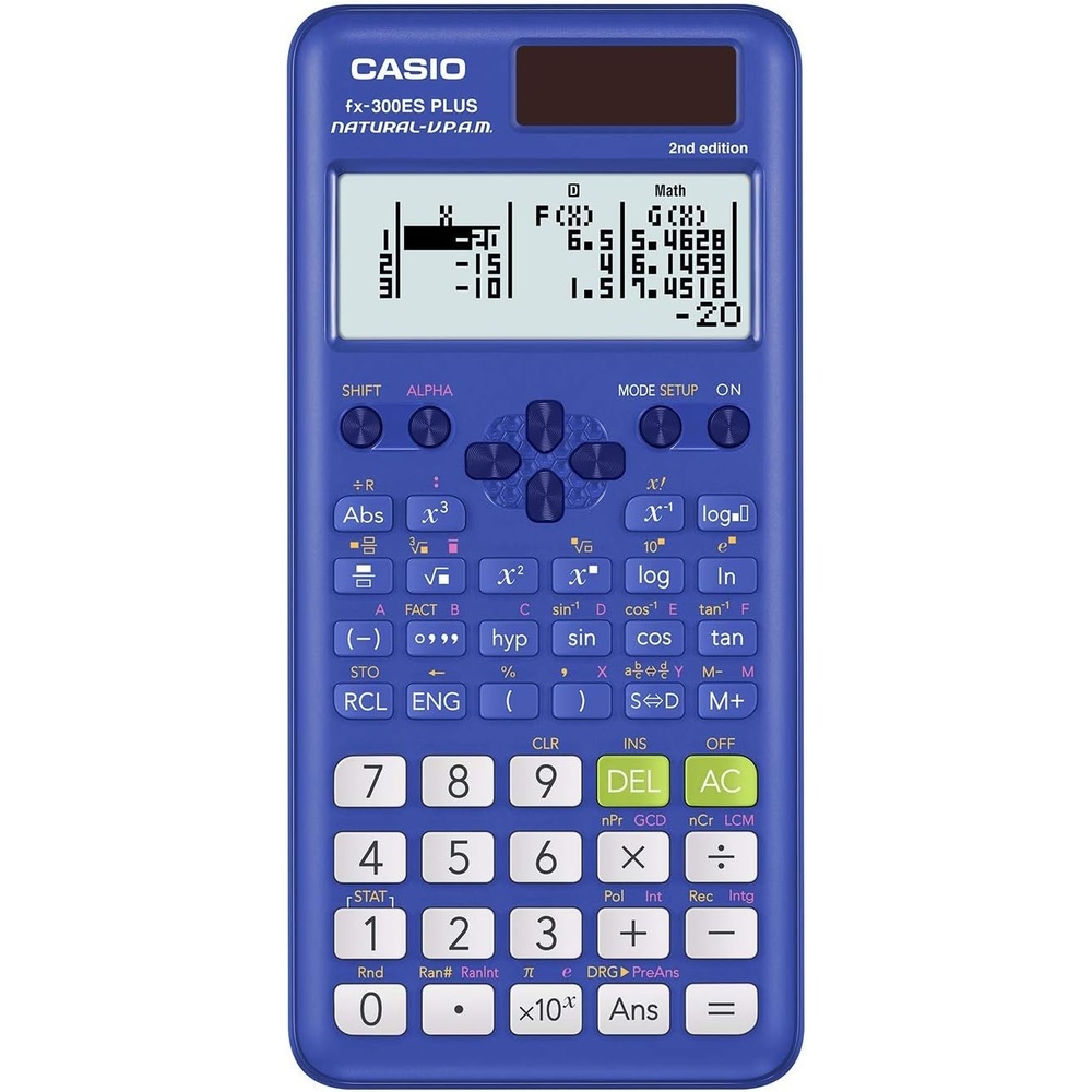 image:imageCasio fx300ES Plus 2nd Edition Standard Scientific Calculator 262 Functions Natural Textbook Display Ideal for Middle High School Math Statistics amp Algebra BlackBlue