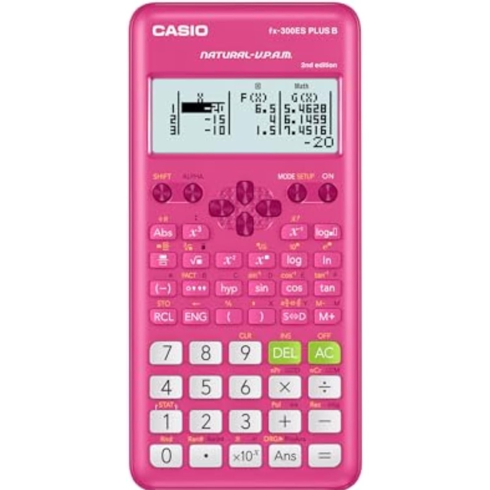 image:imageCasio fx300ES Plus 2nd Edition Standard Scientific Calculator 262 Functions Natural Textbook Display Ideal for Middle High School Math Statistics amp Algebra BlackPink