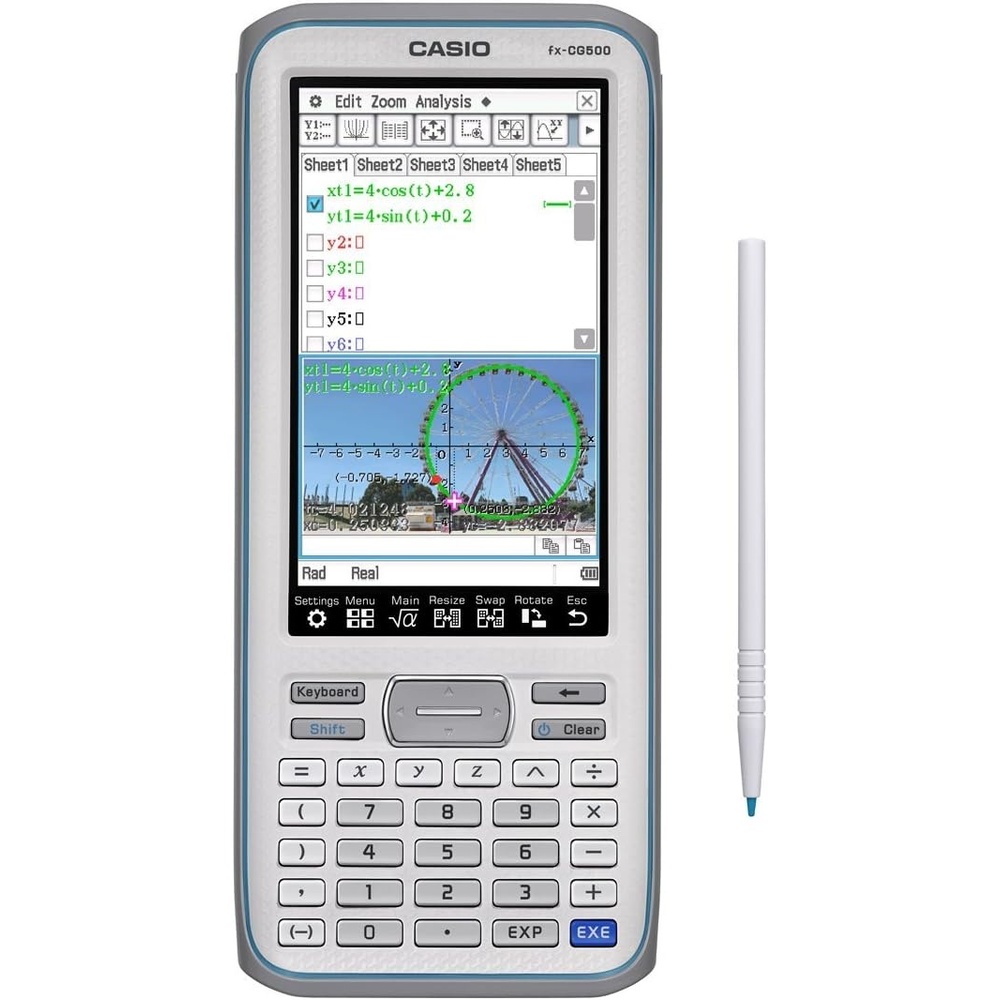 image:imageCasio fxCG500 Graphing Calculator Touchscreen with Stylus CAS Functionality DragandDrop Ideal for Advanced Math Calculus amp Engineering
