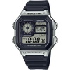 image:imageCasio AE1200WH Series  Mens Digital Watch  100M WR  Multi Alarms  100 SEC Stopwatch  Countdown Timer  World Map for World Time  LED Light  LC Analog Display  10 Year BatteryBlack
