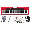 image:imageCasio Casiotone CTS200RD  61Key Portable Keyboard for Beginners  400 Tones 77 Rhythms LCD Display Dance Music Mode USBMIDI Stereo Speakers  Includes Power Supply amp Music Rest  RedRed