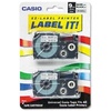 image:imageCasio XR9SR2S 149mm Labelling Tape Black on Silver Pack of 2 XR9SR2S