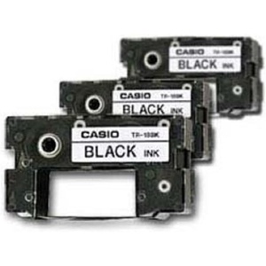 Casio 3-Pack Black Ribbons for All CW Disc Title Printers (TR-18BK-3P)