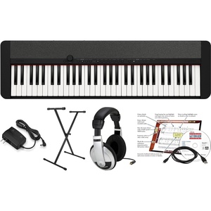 Casio Casiotone CT-S1 – 61-Key Touch-Sensitive Retro Keyboard | Sleek, Portable Design for Beginners to Pros | Stereo Grand Piano + 60 AiX Tones | USB-MIDI Connectivity | Red(Black)