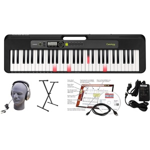 Casio Casiotone LK-S250 – 61-Key Lighted Portable Keyboard | Touch Response| Key Lighting System, 400 Tones, Dance Music Mode | 60 Songs + 4-Stage Lesson System(Educational Pack)