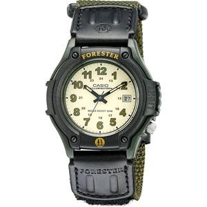 Casio FT500WC Series | Men’s Analog Watch | 100 Meter Water Resistance | LED Light | Date Display | Leather/Cloth Band | Regular Time Keeping (HR, Min, SEC, PM, Date, Day) | 3 Year Battery(Green)