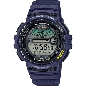 Casio Fishing Timer Quartz Watch with Resin Strap(Blue)