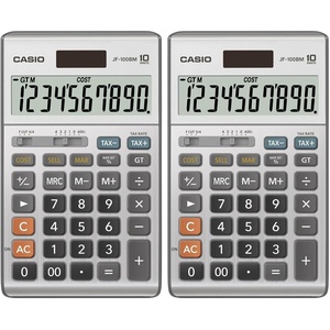 Casio Inc. JF-100BM Standard Function Calculator,Multicolor, 4 1/4 x 6 7/8(1 Count (Pack of 2))