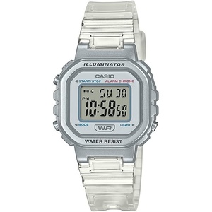 Casio LA20WH Series | Women’s Digital Watch | Water Resistant | LED Light | Auto Calendar | Date Display | 1/100 SEC Stopwatch | Regular Time Keeping (HR, Min, SEC, PM, Date, Day) | 5 Yr Batt(Clear)