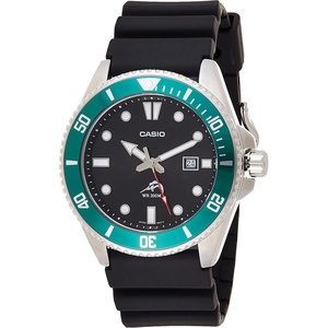 Casio MDV106 Series | Unisex Analog Watch | 200M WR | Stainless Steel Case | Resin Band | 2 Hand Analog (HR, Min, SEC) | Date Display | Screw Down Crown/Screw Down Caseback | 3 Year Battery(Green)