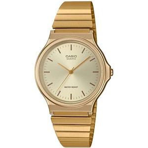 Casio MQ24 Series | Quartz Analog Watch for Men | Water Resistant | Resin Case | Resin Band | Resin Glass | Three Hand Analog (HR, Min, SEC) | Classic Casio Design | 3 Year Battery(Gold)