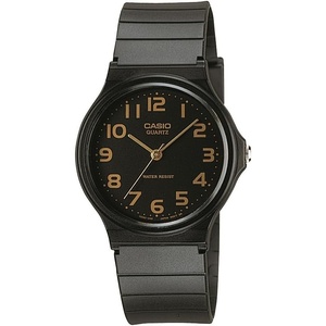 Casio MQ24 Series | Quartz Analog Watch for Men | Water Resistant | Resin Case | Resin Band | Resin Glass | Three Hand Analog (HR, Min, SEC) | Classic Casio Design | 3 Year Battery(BLACK)